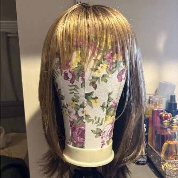 Long Synthetic Wig with bangs by ENVY style KATE brown blonde - Picture 3 of 16